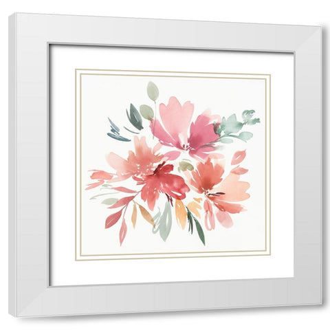 April I  White Modern Wood Framed Art Print with Double Matting by Isabelle Z