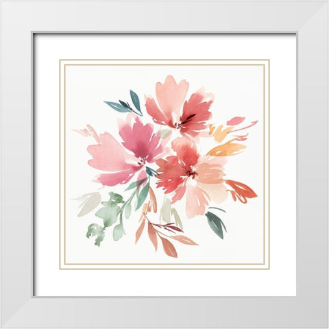 April II  White Modern Wood Framed Art Print with Double Matting by Isabelle Z