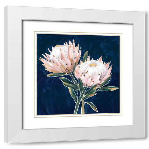 King Proteas  White Modern Wood Framed Art Print with Double Matting by Isabelle Z