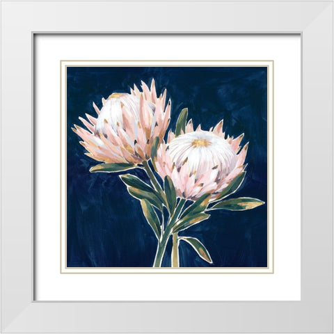 King Proteas  White Modern Wood Framed Art Print with Double Matting by Isabelle Z
