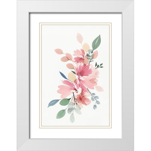 Dream Girl II  White Modern Wood Framed Art Print with Double Matting by Isabelle Z
