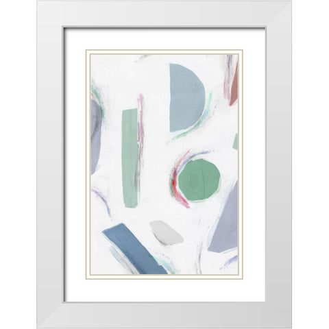 Terrazzo I  White Modern Wood Framed Art Print with Double Matting by Isabelle Z