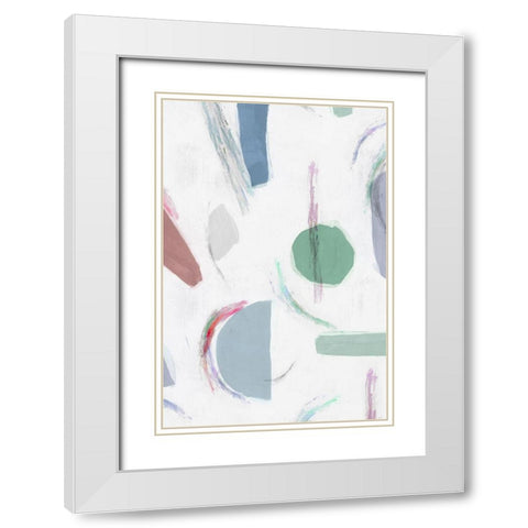 Terrazzo II  White Modern Wood Framed Art Print with Double Matting by Isabelle Z