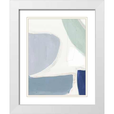Echoing Summers End  White Modern Wood Framed Art Print with Double Matting by Isabelle Z