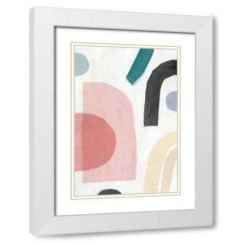 Sherbet I  White Modern Wood Framed Art Print with Double Matting by Isabelle Z