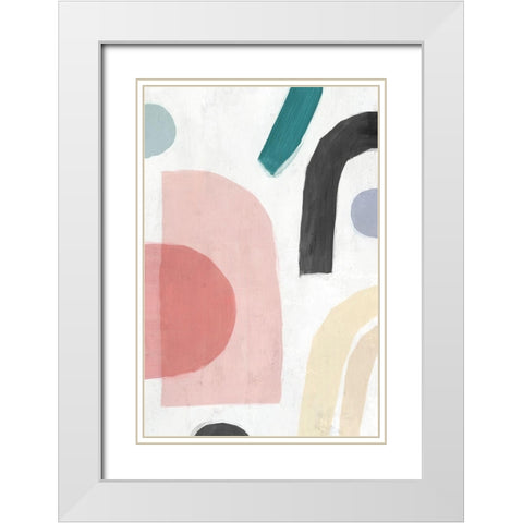 Sherbet I  White Modern Wood Framed Art Print with Double Matting by Isabelle Z