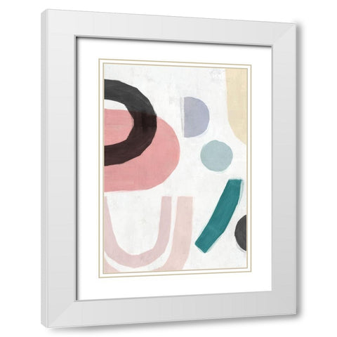 Sherbet II   White Modern Wood Framed Art Print with Double Matting by Isabelle Z