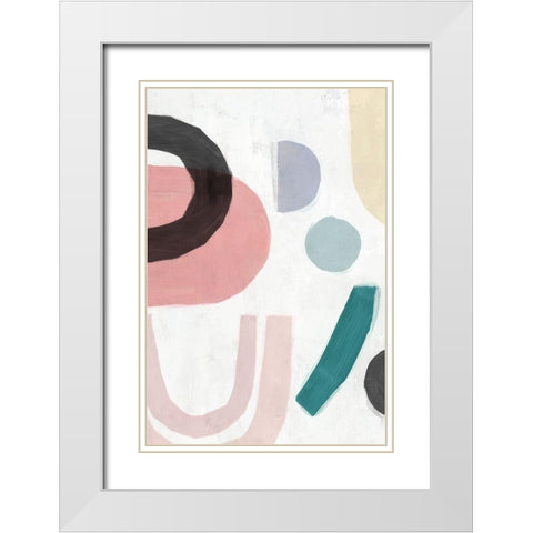 Sherbet II   White Modern Wood Framed Art Print with Double Matting by Isabelle Z
