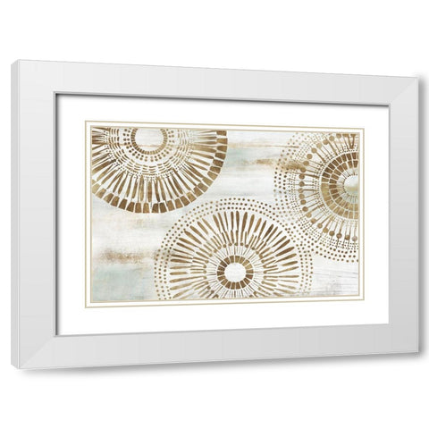 Golden Circus I  White Modern Wood Framed Art Print with Double Matting by Isabelle Z
