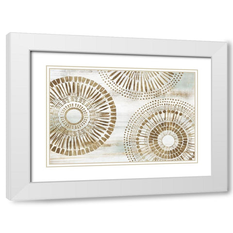 Golden Circus II  White Modern Wood Framed Art Print with Double Matting by Isabelle Z