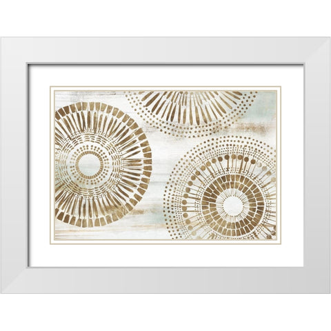 Golden Circus II  White Modern Wood Framed Art Print with Double Matting by Isabelle Z