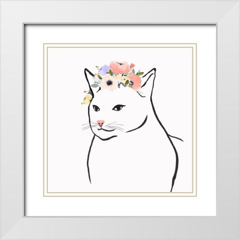 Cleo I  White Modern Wood Framed Art Print with Double Matting by Isabelle Z