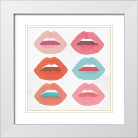 Flaming Lips II   White Modern Wood Framed Art Print with Double Matting by Isabelle Z