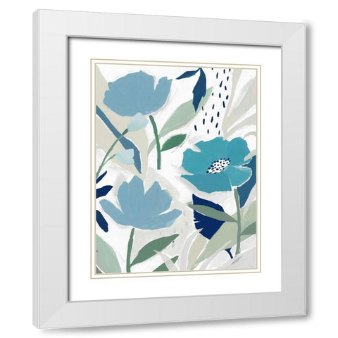 Song of the Wind I  White Modern Wood Framed Art Print with Double Matting by Isabelle Z