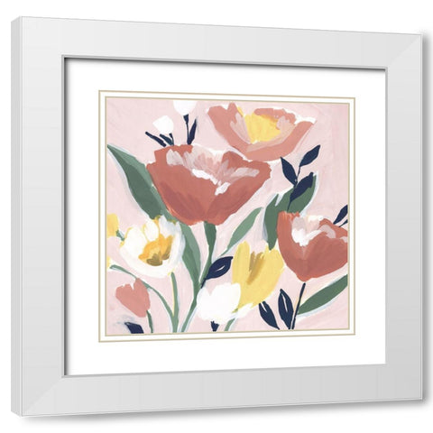 Summer Fresh  White Modern Wood Framed Art Print with Double Matting by Isabelle Z