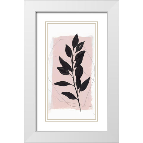Ramie II   White Modern Wood Framed Art Print with Double Matting by Isabelle Z