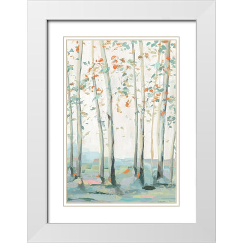 Emerald Forest I  White Modern Wood Framed Art Print with Double Matting by Isabelle Z