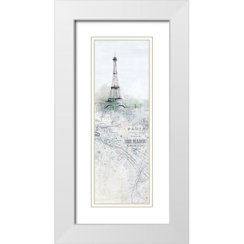 Soir De Paris I  White Modern Wood Framed Art Print with Double Matting by Isabelle Z