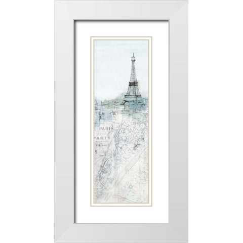Soir De Paris II   White Modern Wood Framed Art Print with Double Matting by Isabelle Z
