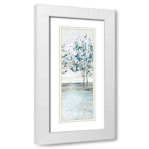 Blue Ridge II  White Modern Wood Framed Art Print with Double Matting by Isabelle Z