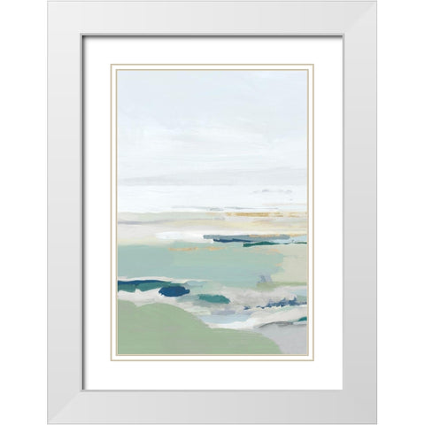 Burbank Blue I  White Modern Wood Framed Art Print with Double Matting by Isabelle Z