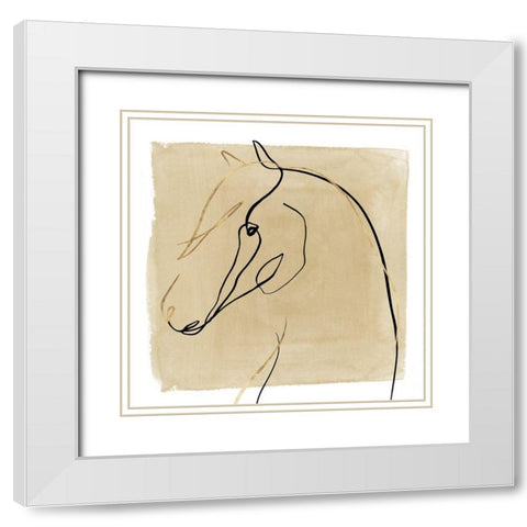 Great Stallion I  White Modern Wood Framed Art Print with Double Matting by Isabelle Z