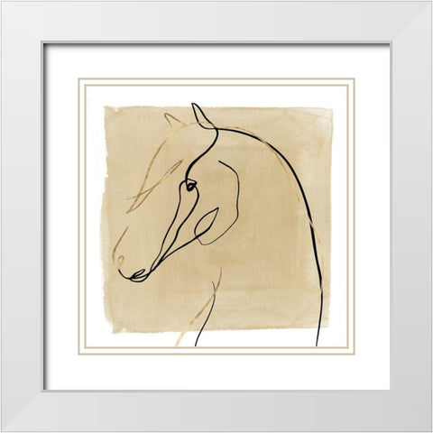 Great Stallion I  White Modern Wood Framed Art Print with Double Matting by Isabelle Z
