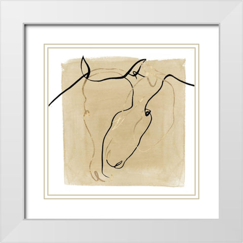 Great Stallion II   White Modern Wood Framed Art Print with Double Matting by Isabelle Z
