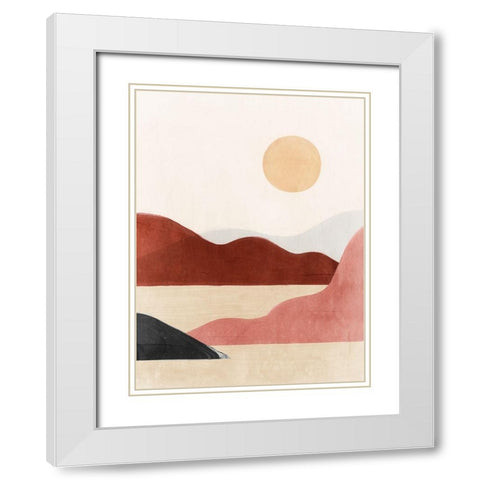 Day Dream White Modern Wood Framed Art Print with Double Matting by Isabelle Z