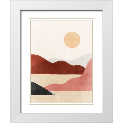 Day Dream White Modern Wood Framed Art Print with Double Matting by Isabelle Z