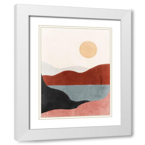 Way through Time White Modern Wood Framed Art Print with Double Matting by Isabelle Z
