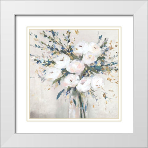 Ever Ours I White Modern Wood Framed Art Print with Double Matting by Isabelle Z