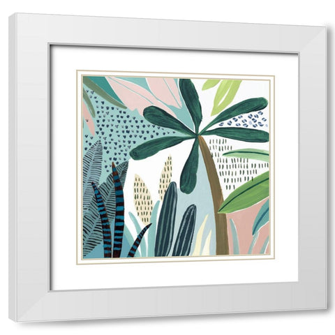Tropical Rainforest II   White Modern Wood Framed Art Print with Double Matting by Isabelle Z