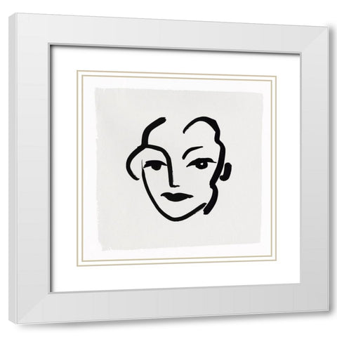 The Mirror I White Modern Wood Framed Art Print with Double Matting by Isabelle Z