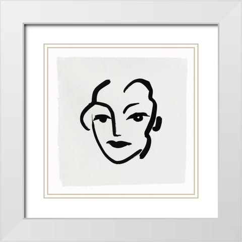 The Mirror I White Modern Wood Framed Art Print with Double Matting by Isabelle Z