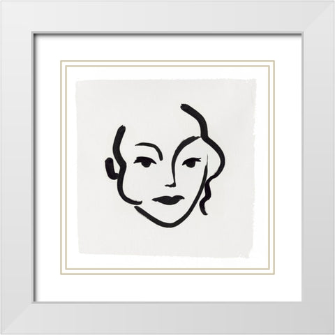 The Mirror II White Modern Wood Framed Art Print with Double Matting by Isabelle Z
