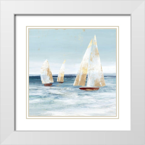 Mainsail  White Modern Wood Framed Art Print with Double Matting by Isabelle Z