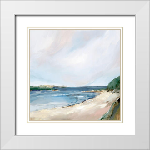 Perfect Place  White Modern Wood Framed Art Print with Double Matting by Isabelle Z