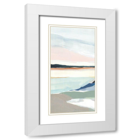 Seaside Day II   White Modern Wood Framed Art Print with Double Matting by Isabelle Z