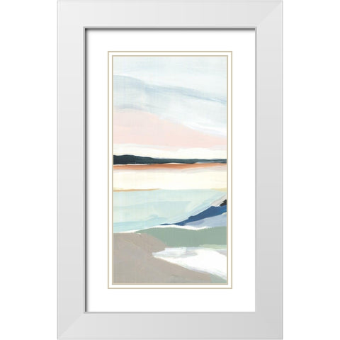 Seaside Day II   White Modern Wood Framed Art Print with Double Matting by Isabelle Z