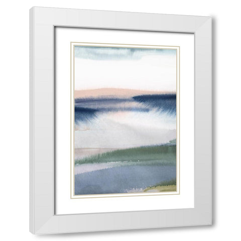 Eventide II   White Modern Wood Framed Art Print with Double Matting by Isabelle Z