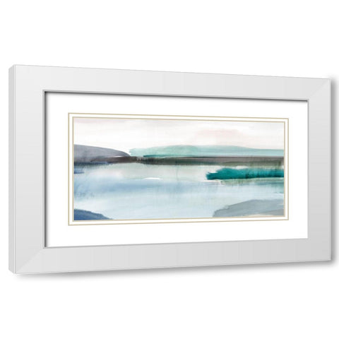 Slide Away I  White Modern Wood Framed Art Print with Double Matting by Isabelle Z