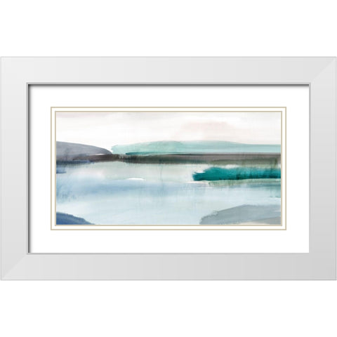 Slide Away I  White Modern Wood Framed Art Print with Double Matting by Isabelle Z