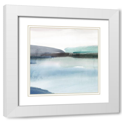 Slide Away II   White Modern Wood Framed Art Print with Double Matting by Isabelle Z