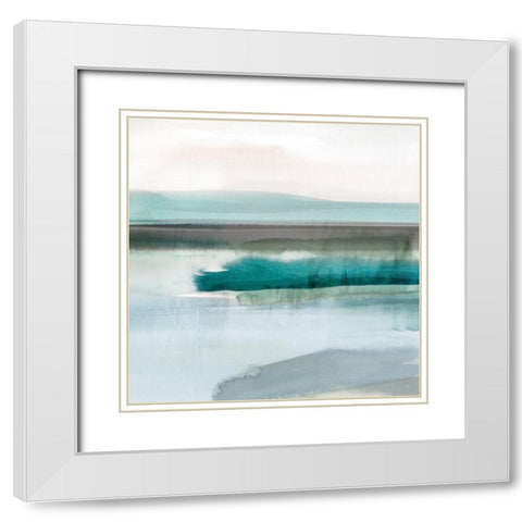 Slide Away III    White Modern Wood Framed Art Print with Double Matting by Isabelle Z