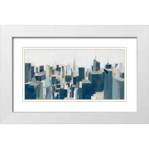 The City  White Modern Wood Framed Art Print with Double Matting by Isabelle Z