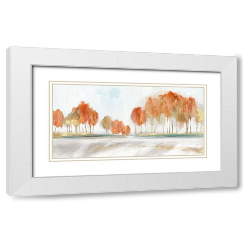 Autumn Shade I  White Modern Wood Framed Art Print with Double Matting by Isabelle Z