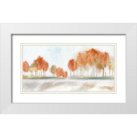 Autumn Shade I  White Modern Wood Framed Art Print with Double Matting by Isabelle Z