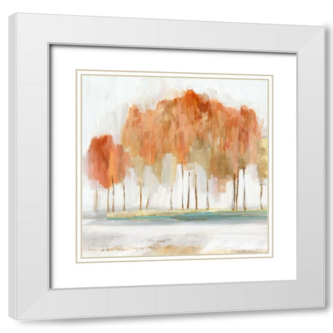 Autumn Shade III   White Modern Wood Framed Art Print with Double Matting by Isabelle Z