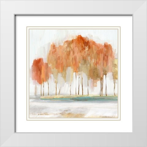 Autumn Shade III   White Modern Wood Framed Art Print with Double Matting by Isabelle Z